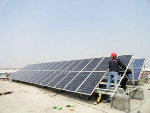 上海太阳能发电 上海工厂屋顶50kw太阳能发电并网系统